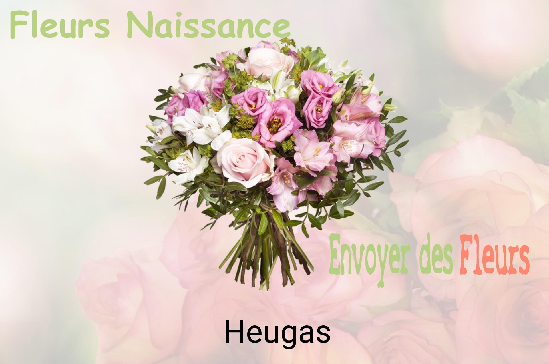 Bouquet de fleurs de naissance livré à Heugas