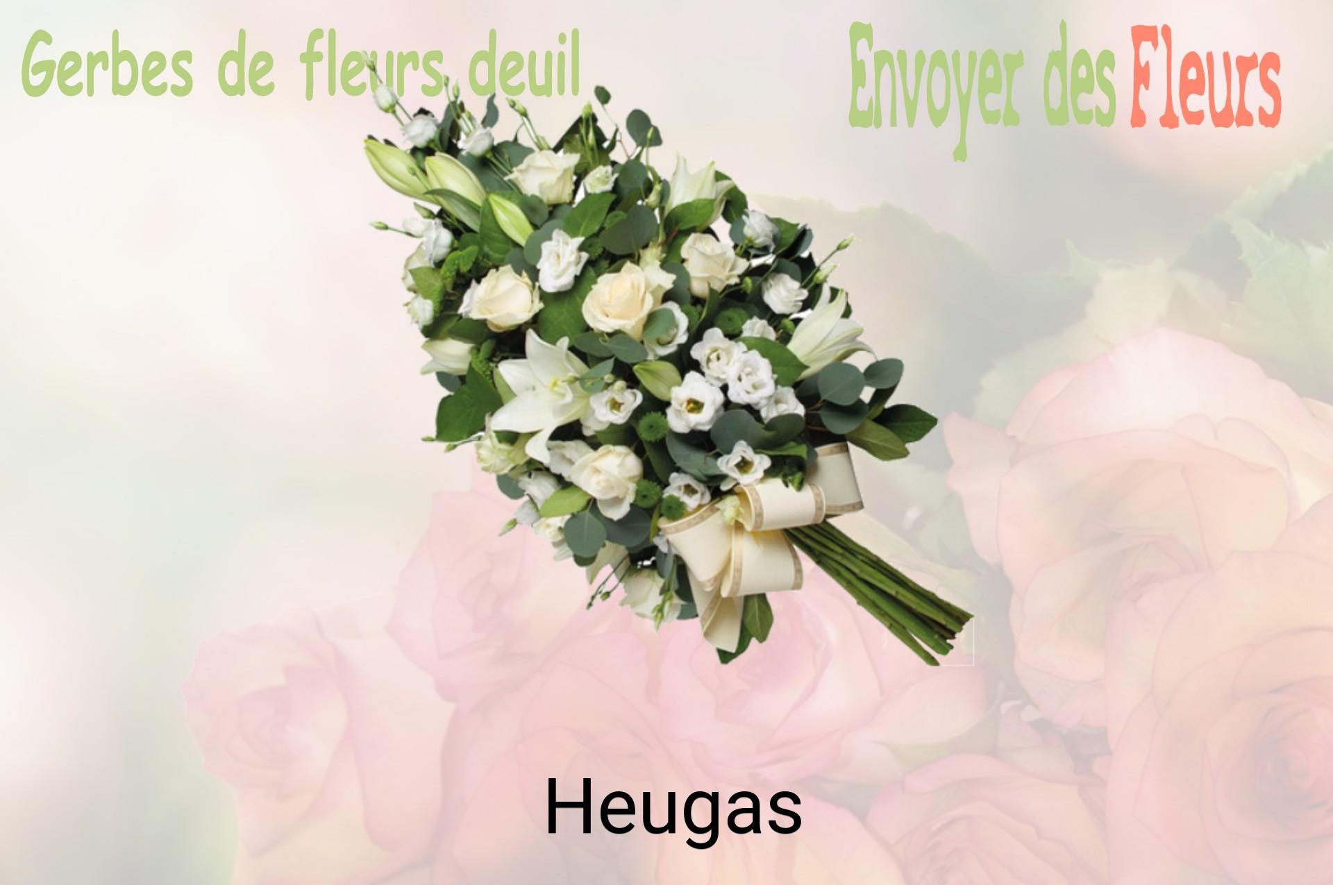 Gerbe de fleurs de deuil livrée à Heugas